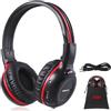 SIMOLIO Cuffie IR per auto DVD, cuffie a infrarossi wireless per bambini, a due canali, cuffie on-ear per sistema di intrattenimento posteriore universale, video TV in auto con custodia e cavo AUX