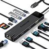Lemorele Docking Station USB-C 13 in 1, 2 HDMI + VGA, Gigabit Ethernet | 2 USB-A 3.0 + 2 USB-A 2.0, USB-C dati, PD 100W, SD/TF e audio; triplo display su Windows, mirroring su MacBook