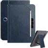 Generico DayQiQiPu Custodia per OnePlus Pad Go 11,35 Pollici in Pelle PU Business Stand Flip Cover, Caso per Tablet Wallet Folio con Scomparti per Schede e Cinghia per Mano,Blu Scuro