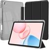 EspZanthic Custodia per Honor Pad 10 Tablet 12,1 Pollici 2025 con Pen Holder, Chiaro Trasparente Retro Conchiglia Sottile Antiurto Tablet Cover, Auto Sveglia/Sonno, Nero