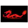 Silent Monsters Tappetino Mouse 24 x 20 cm piccolo, Drago rosso, con Bordo Cucito, Durevoli, antiscivolo e silenzioso, gioco, ufficio, casa, lavabile, arrotolabile, Tappetini per il Gaming Mousepad