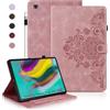 Auslbin Custodia per Samsung Galaxy Tab S5e (2019) 10.5, Cover Protettive Retrò Tab S5e 2019 T720/T725 in Tinta Unita in Rilievo, Design con Fibbia Magnetica, Funzione Supporto, Rosa