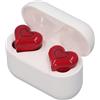 Yanmis Earbuds WL Auricolari Bluetooth a Forma di Cuore, Eleganti a Forma di Cuore con Custodia, Luce Sfumata di Colore, Audio Stereo HiFi Auricolari Bluetooth per Allenamenti Sport