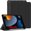 CACOE Cover Compatibile con iPad 9a / 8a / 7a Generazione | Custodia Protettivo Supporto con Pencil Holder per iPad 10.2 (2021/ 2020/2019) Auto Sveglia Sonno , Nero