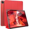 EAZY CASE - Coperchio di protezione per Apple iPad Pro 12,9 (2018/2020/2021/2022) Smart Cover Tablet Smartcase per alzarsi in piedi, con funzione di stand Sleep Wake Up, in pelle sintetica, Rosso