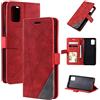 QiongniAN Cover per Samsung Galaxy A32 4G,Custodia in Pelle Custodia per Samsung SM-A325F/DS Galaxy A32 4G 2021 / SM-A325M/DS SM-A325F SM-A325M Custodia Cover Case Red