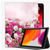 YENDOSTEEN Smart Cover per New iPad Mini 5th Generation 7.9 2019 / iPad Mini 4 2015,Molti Fiori Tulipani Bianchi Rosa Cover con Auto Svegliati/Sonno