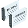 EXTENSILO 2x batteria compatibile con Samsung N9V, PL20, L20, MV800, ES91, PL200, PL171, PL170, PL120, PL100 fotocamera (700mAh, 3,6V, Li-Ion)