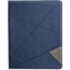 VQWQ Cover per iPad Pro 12.9, Custodia Portafoglio in Pelle PU Rombo Slot per Schede Libro Supporto Antiurto Anti-Graffio Cordino Magnetica Cavalletto Flip Case per Maschio Donna -[BF]-Blu
