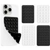 Generic Confezione da 4 supporti adesivi in silicone per cellulare, supporto a ventosa in silicone, doppio lato, accessori per telefono a mani libere, supporto forte per selfie e video