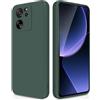 GiiYoon Cover per Xiaomi 13T/13T Pro Custodia in Silicone, Custodia Antiurto Case Sottile in Silicone TPU con Strato Interno in Fibra e Protezione della Fotocamera, Verde