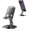 Generic Supporto per telefono regolabile da scrivania girevole a 360 gradi, pieghevole, supporto per cellulare da tavolo portatile, accessori da scrivania compatibili con iPhone 16, 15, 14, 13 Pro Max