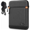 SIMTOP Borsa Tablet 12,9 Pollici a Tracolla, iPad Pro 12.9 Custodia Grigio | Borsa tablet 12,9 pollici imbottita con tracolla regolabile, ideale per proteggere iPad Pro durante viaggio e lavoro