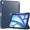 ProCase Cover iPad Air 13 Pollici M3 2025/ M2 2024 con Portapenna (Modello:A3269 A3271 A2898 A2899 A2900), Custodia iPad Air 6 Generazione 13 Auto Svegliati/Sonno -Tutto Marina Blu