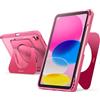 JETech Custodia con Supporto per iPad (A16) 11ª/10ª Gen, Rosa | Per 2025/2022 Modello, Cover Supporto Multi-Angolo Regolabile, Porta Pencil Sottile, Retro Satinato