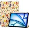 ProCase Cover per iPad Air 11 Pollici M4 2026/M3 2025/M2 2024 | Custodia Smart con Supporto Ricarica Pencil 2, Leggera con Auto Sleep/Wake, Petunia