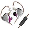 CCA KZ ZS10 Pro 4BA+1DD-Cuffie auricolari HiFi Clear Bass Musiker Cuffie Cuffie Noise Cancelling Monitor Cuffie con cavo rimovibile