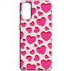 Mixroom - Cover Custodia Back case In TPU Silicone Morbida Per Motorola Moto G34 5G Fantasia Cuori 3d A Pois Fucsia V316