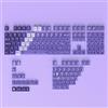 Generic Set di copritasti a 150 tasti, viola trasparente e blu, doppio colore, materiale PC traslucido, profilo OEM, supporta retroilluminazione RGB, compatibile con layout 60%, 75% e 100%