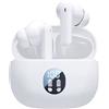 Generico Cuffie Bluetooth Senza Fili 5.4, Auricolari, Touch Control Cuffie Wireless, LED Display, Cancellazione Rumore, Waterproof, Impermeabile, Bianco, HD Mics, Cuffiette per Androide/iOS, USB-C.