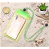 Generic Custodia impermeabile per telefono, custodia impermeabile per Apple iPhone, Samsung e altri, borsa impermeabile IPX8 con cordino (verde)