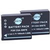 DSTE DE DSTE 2-Pack Ricambio Batteria Compatibile per Panasonic CGA-S007 CGR-S007E DMC-TZ11 DMC-TZ15 DMC-TZ1-A DMC-TZ1-K DMC-TZ1-S DMC-TZ11GK DMC-TZ15GK DMC-TZ1BK