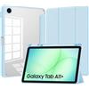 CAUHENYEE Custodia per Samsung Galaxy Tab A11 Plus Cover, Antiurto, Chiusura Magnetica, Retro Trasparente - Custodia Protettiva Sottile con Funzione Sleep e Supporto Pieghevole - Blu ghiaccio