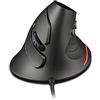 zelotes Mouse Verticale Cablata,3200DPI,6 Pulsanti,Poggiapolsi Rimovibile,Protezione del Polso,LED,Design Ergonomico,Mouse Ottico con Filo USB per PC,Laptop,Mac,Nero