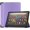 Yilgviza Cover Compatibile con Fire HD 8 (12ª/10ª Generazione, 2024/2022/2020), in Pelle PU Antiurto, Sottile e Leggera, Adatta per Tablet Fire HD 8/Plus/Kids/PRO (Viola)