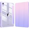 FINTIE Cover per iPad mini 7a Gen (A17 Pro) 2024/iPad mini 6a Gen 2021 8,3 | con Portapenne, Antiurto Sottile Custodia Posteriore Trasparente Case con Auto Sveglia/Sonno, Fantasy Ombre
