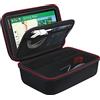 BOVKE Custodia rigida per GPS Garmin DriveSmart 76/65/61 da 6-7 pollici, RV 780/dezl OTR700/OTR610 Garmin Catalyst, sistema di navigazione GPS, spazio extra per caricatore da auto, cavo, Nero+Nero