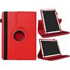 AKNICI Custodia Rigida Universale per Tablet da 10-10,1 Pollici Samsung Galaxy FACETEL TOSCIDO TECLAST HUAWEI Mediapad YESTEL realme PRITOM YOTOPT LNMBBS GOODTEL BENEVE CHUWI SUMTAB, Rosso