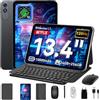 VekfulPC T60Pro Tablet 13,4 Pollici,Android 16 Tablet con Tastiera,120Hz Display,24GB RAM + 256GB ROM,10000mAh,WideVine L1/8MP+16MP/Gemini AI/Facciale ID/GPS,Octa-Core Tablets con Penna,Mouse, Garanzia 4 Anni