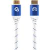 OEHLBACH GAMING New Game Blue - 2 Meter - HDMI 2.1b Kabel - Ultra High Speed zertifiziert, 8K@60Hz, eARC, ALLM, VRR, DSC - kompatibel mit PS5, Xbox Series X/S, Nintendo Switch, PC - Weiß - 1 Stück