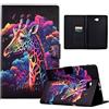 LSPCASA Cover Galaxy Tab A Per Samsung Galaxy Tab A 10.1 2016 SM-T580/T585 Supporto In Pelle PU Folio Cover Protettiva Auto Wake/Sleep Custodia Tablet Samsung Tab A 10.1 Giraffa