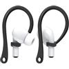 Generic 2 paia di ganci per le orecchie compatibili con AirPods/Pro 4, 3, 2 e 1, materiale TPU di alta qualità, ganci antiscivolo sportivi (nero)