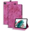 Succtopy Cover Galaxy Tab A8 10.5 2021 SM-X200/X205/X207 Custodia in Pelle PU Flip Stand Cover Samsung Tab A8 2021 Portafoglio Porta Penna Slot Card Tablet Custodia Galaxy Tab A8 2021 - Rosso Rosa