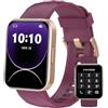 Dakofied Smartwatch Donna Chiamate Bluetooth Smart Watch con Contapassi Cardiofrequenzimetro da Polso Saturimetro Orologio Fitness Impermeabile IP68 Notifice di WhatsApp per Android iOS Viola
