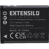 EXTENSILO batteria compatibile con Panasonic HX-DC2, HX-DC1, HX-DC10, HX-WA10 fotocamera digitale DSLR (700mAh, 3,7V, Li-Ion)