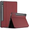 ProCase Cover per Samsung Galaxy Tab S9 FE Plus 12,4 Pollici 2023, Custodia Galaxy Tab S9 FE+ SM-X610 (Wi-Fi) SM-X616N (5G) con Auto Sonno/Sveglia -Rosso