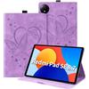 Auslbin Custodia per Xaiomi Redmi Pad SE 8.7 4G 2024 Cover, Pelle Goffrata Farfalla PU con Funzione di Supporto, Flip Tab Cover per Redmi Pad SE 8.7, Viola
