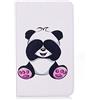 AIFILLE PU Pelle Cover per Tablet Samsung Tab A 7 Pollici 2016 SM-T280/T285 Panda Carino Animali Portafoglio Donna Ragazza Bianco Custodia con Magnetica Supporto Flip Libretto Magnetico Protettiva