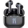 xinwld Cuffie Bluetooth, 2026 Auricolari Bluetooth 5.4 In Ear HD HiFi Stereo, 40 Ore Cuffie Wireless con 4 Mics ENC Cancellazione Rumore, IP7 Impermeabili Cuffiette Bluetooth per Androide/iOS, USB-C, Nero