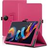 Envibe Custodia per TCL Nxtpaper 11 Plus 11.5 Pollici, Cover Tablet TCL Nxtpaper 11 Plus, Copertura Protettiva Pieghevole con Supporto per Matita e Cinturino da Polso, Protezione Completa. (Rosso)