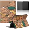 Stradvnaly Tablet Cover per Apple iPad 10 Generation 2022 10,9, Carino Cartoon Anime Aesthetics Capybara Motivo con Funzione Pelle PU Holder Flip con Silicone Regolabile Protezione Antiurto Tablet Case,Carino
