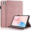 Succtopy Custodia per Honor Pad 10 2025 12.1 Pollici Cover in Pelle PU con Porta Penna Case Protettiva con Funzione di Supporto per Honor Pad 10 2025 12.1 Pollici Oro Rosa