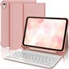 FOGARI Tastiera per iPad 10.Generazione 2022 | Custodia tastiera per iPad 10.9 2022 - spagnolo Ñ Tastiera Bluetooth wireless rimovibile per iPad A2696/A2757/A2777, oro rosa
