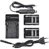 DSTE 2 Pack NP-FM500H Battery + Travel Charger Compatibile per Sony Alpha SLT-A57 A58 A65 A65V A77 A77V A99 CLM-V55 DSLR-A100 A200 A300 A350 A550 A560 A580 A700 A850 A900 Digital Cameras