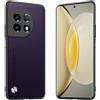 Longstong Custodia Adatta per OnePlus 11 5G (6.7), Cover in pelle metallica serie CODE - Viola scuro