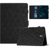 AYXYYDS Custodia per Samsung Galaxy Tab A 10.5 2018 SM-T590/T595, Galaxy Tab A 10.5 PU Leather Folio Case, Portafoglio con Silicone Interno Case e Porta Carte（Auto Wake/Sleep） (Nero)
